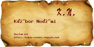 Kóbor Noémi névjegykártya
