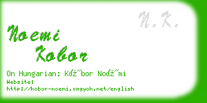 noemi kobor business card